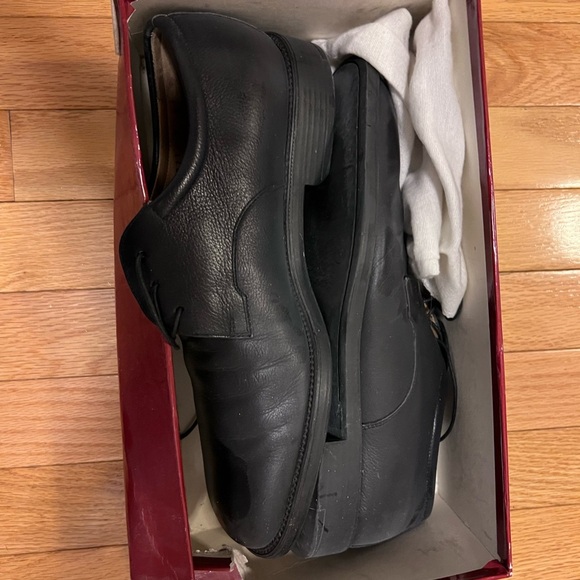 Salvatore Ferragamo Gobble Black 
Pebble Calf Dress Shoes - Picture 2 of 10